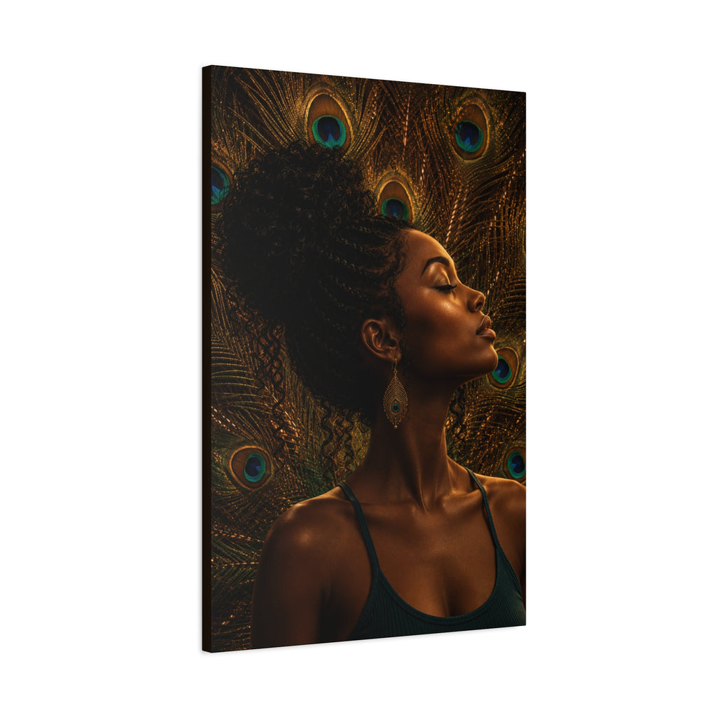 Peacock Dreams — Matte Stretched Wall Art