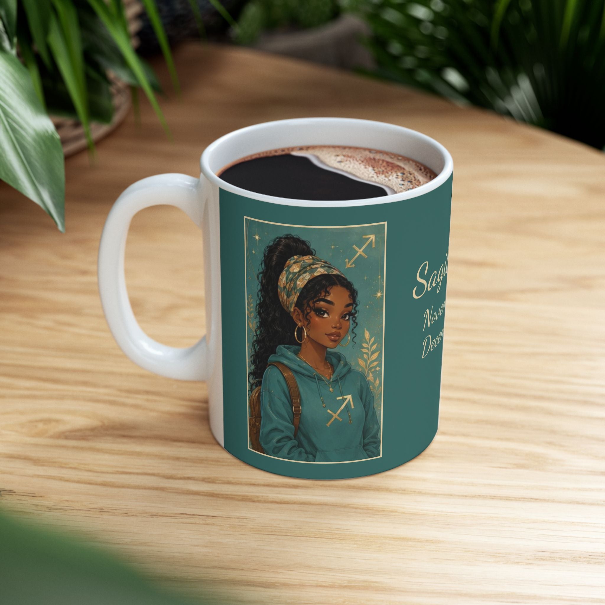 Sagittarius Zodiac Sign Ceramic Mug — Coffee Mug (11oz)