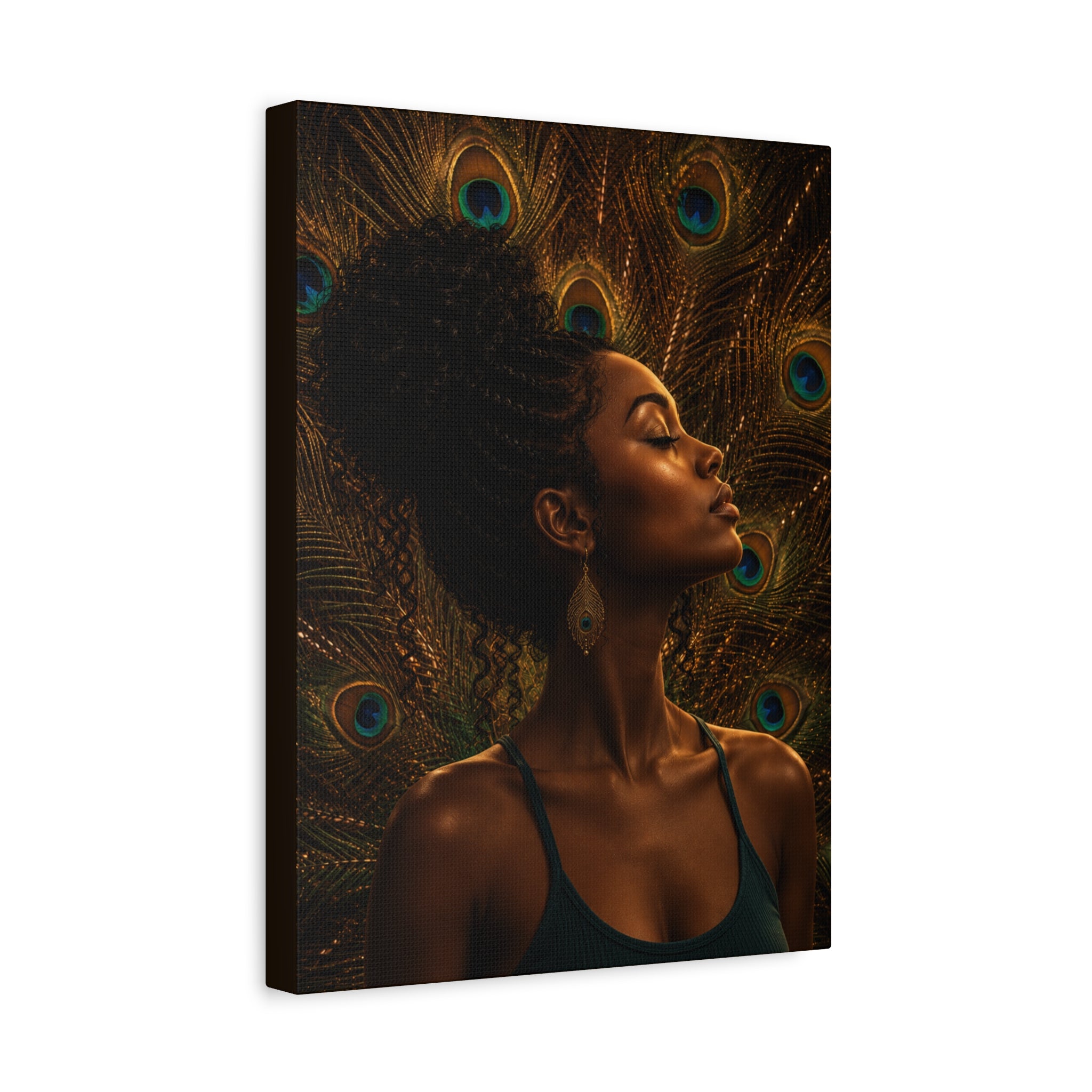 Peacock Dreams — Matte Stretched Wall Art