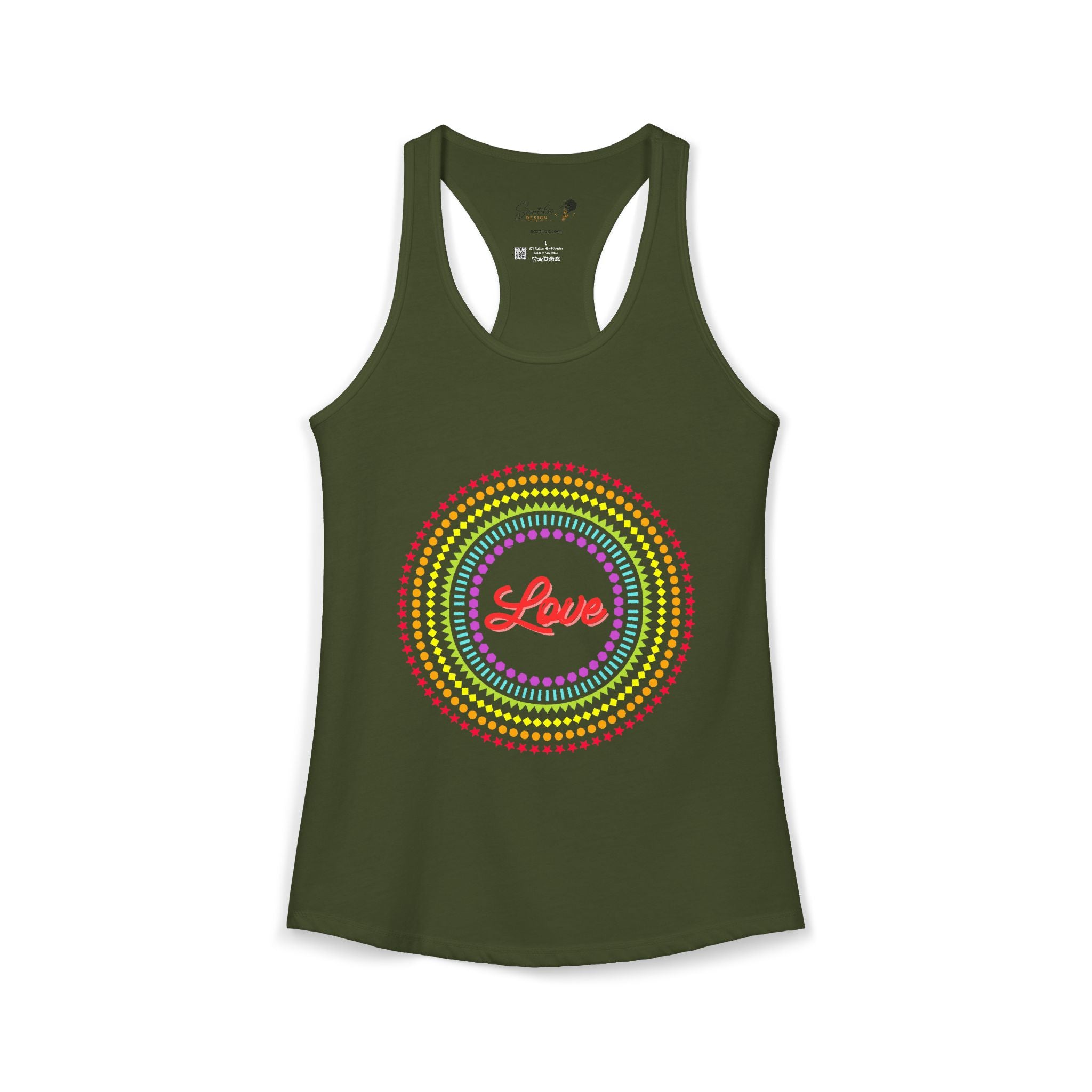 "Love" Women's Ideal Racerback Tank