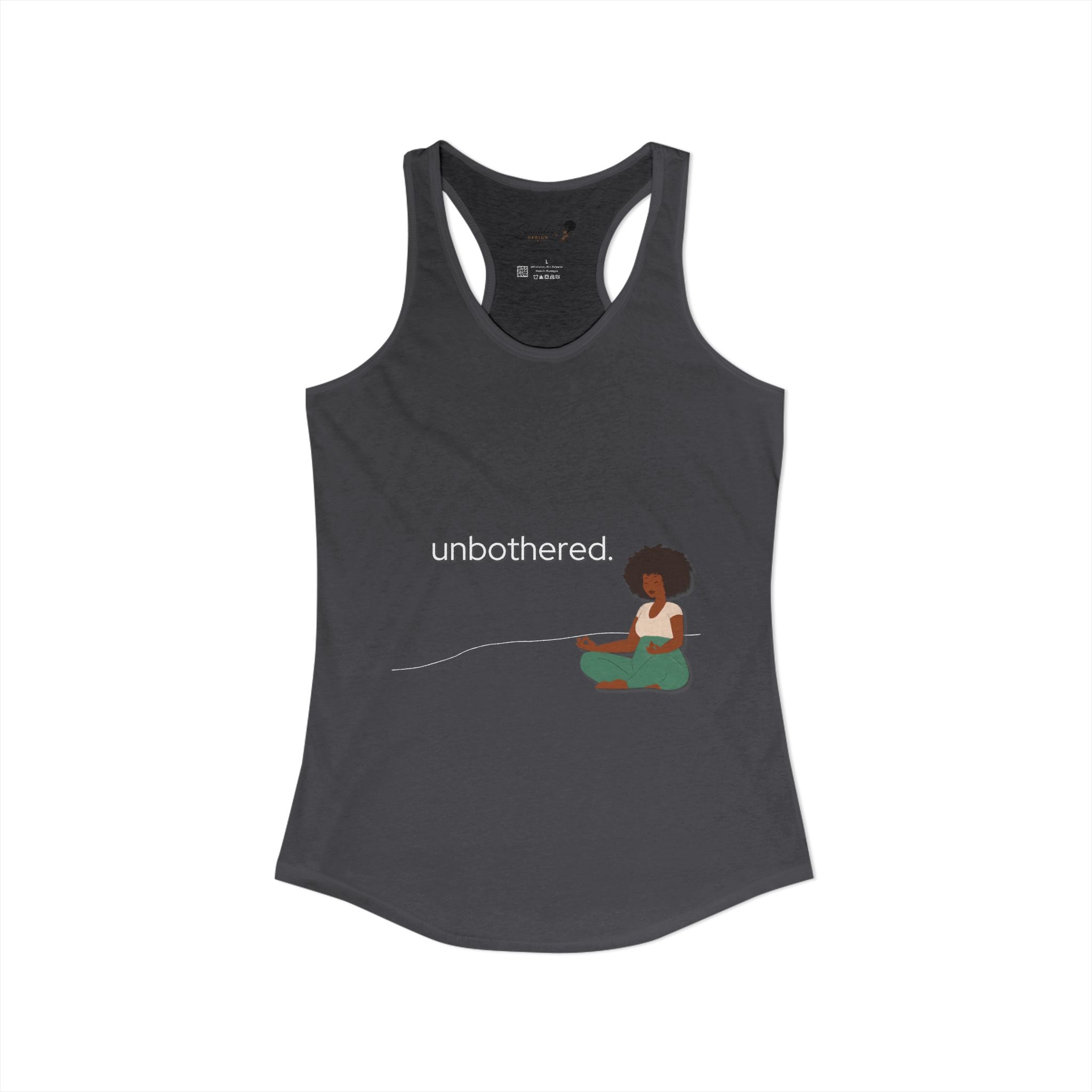 "Unbothered" Women's Ideal Racerback Tank