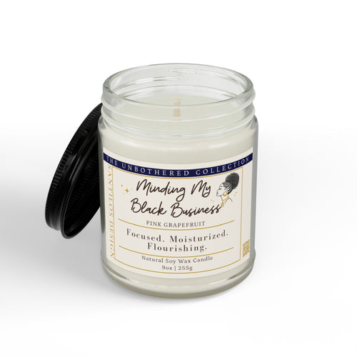 "Minding My Black Business" Soy Candle — Pink Grapefruit Scented (9oz)