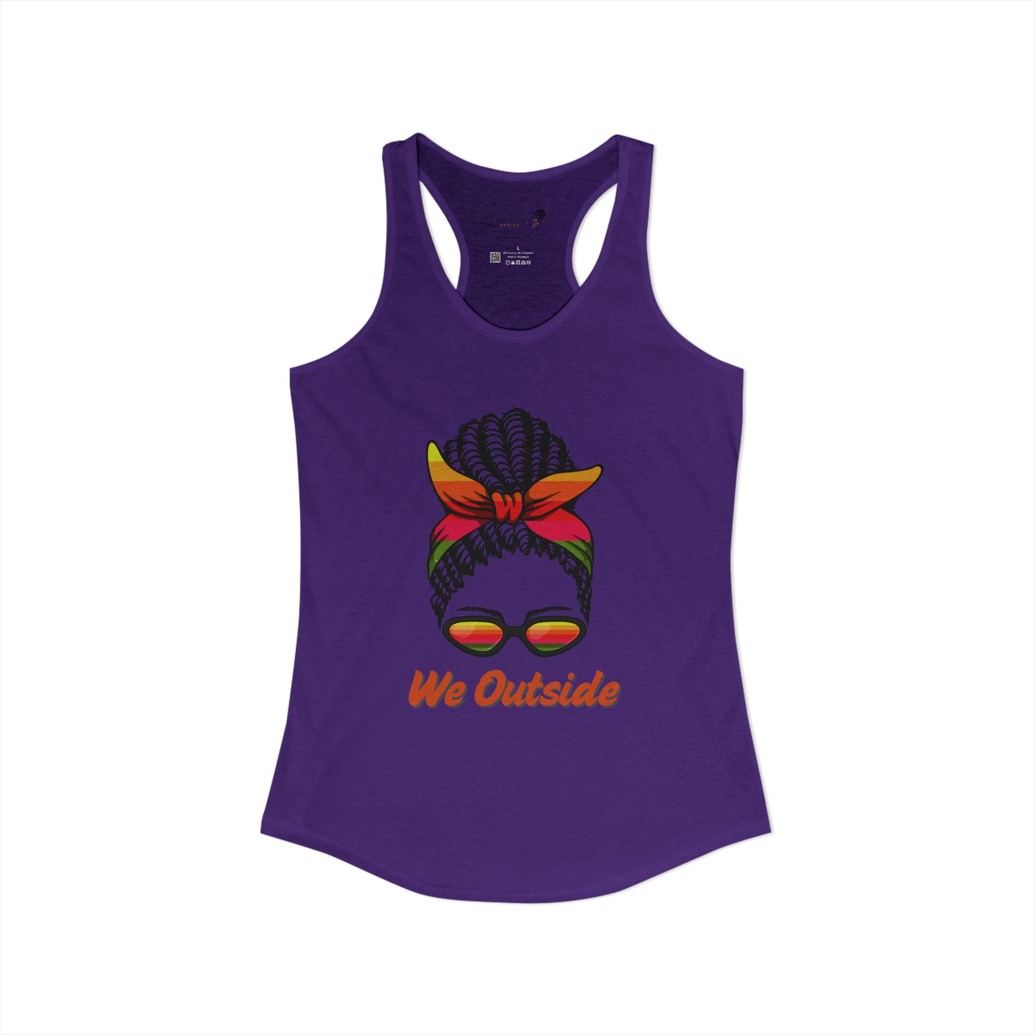 "We Outside" Women's Ideal Racerback Tank
