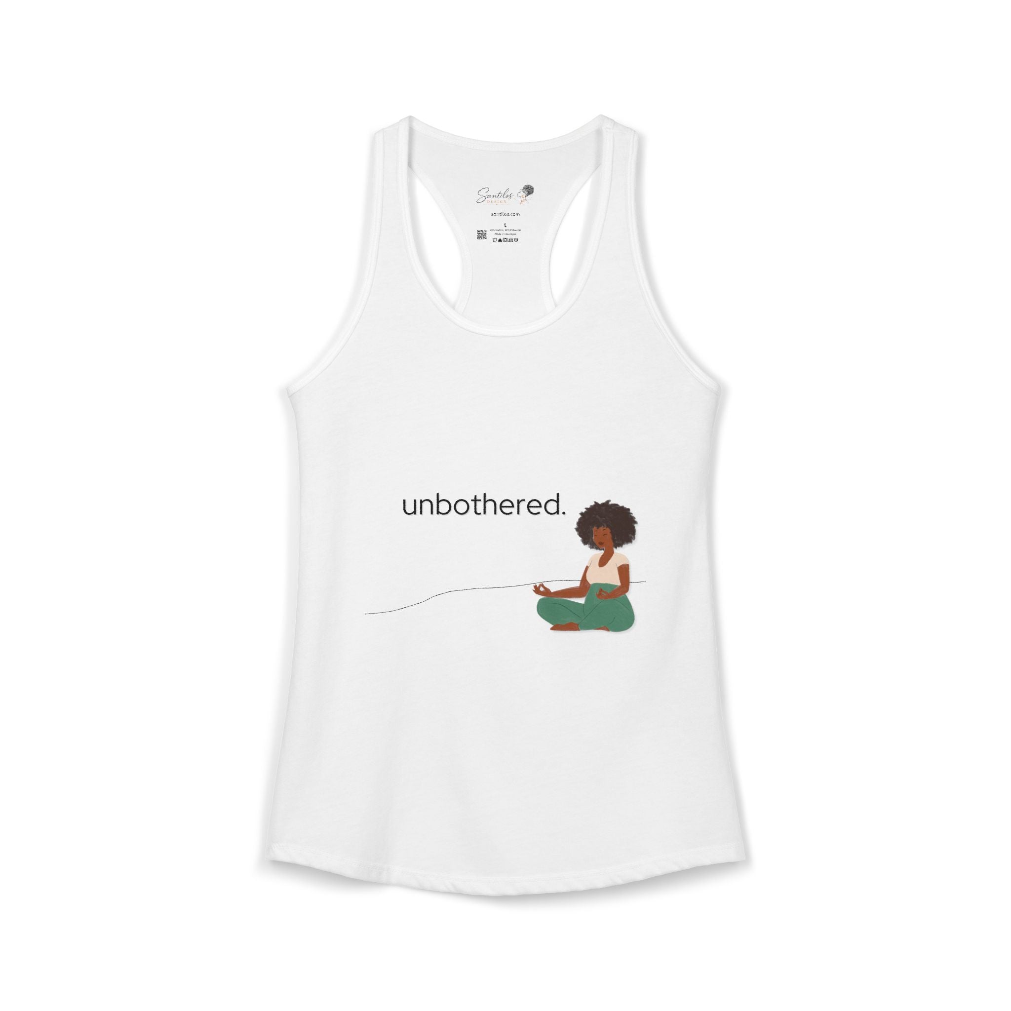 "Unbothered" Women's Ideal Racerback Tank