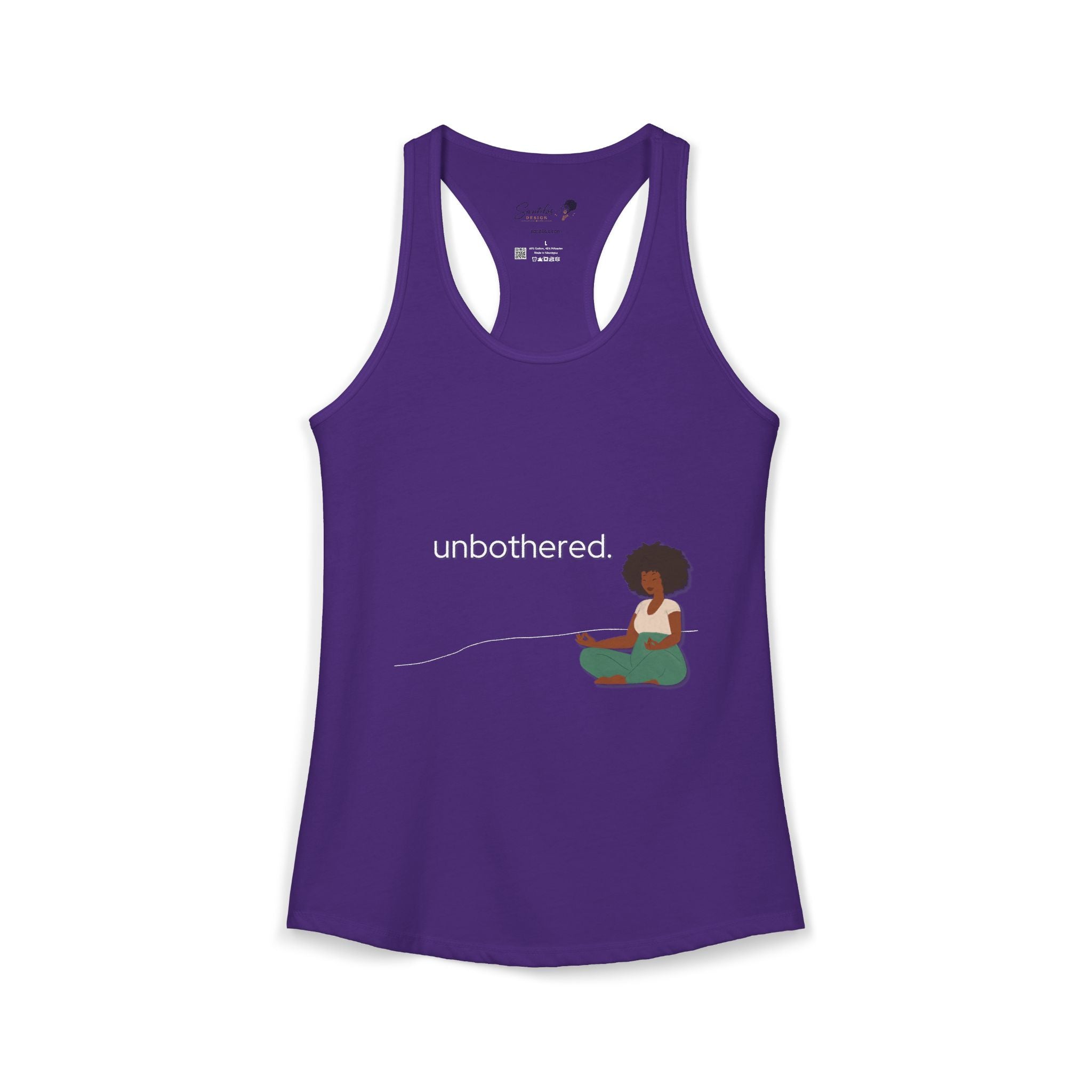 "Unbothered" Women's Ideal Racerback Tank