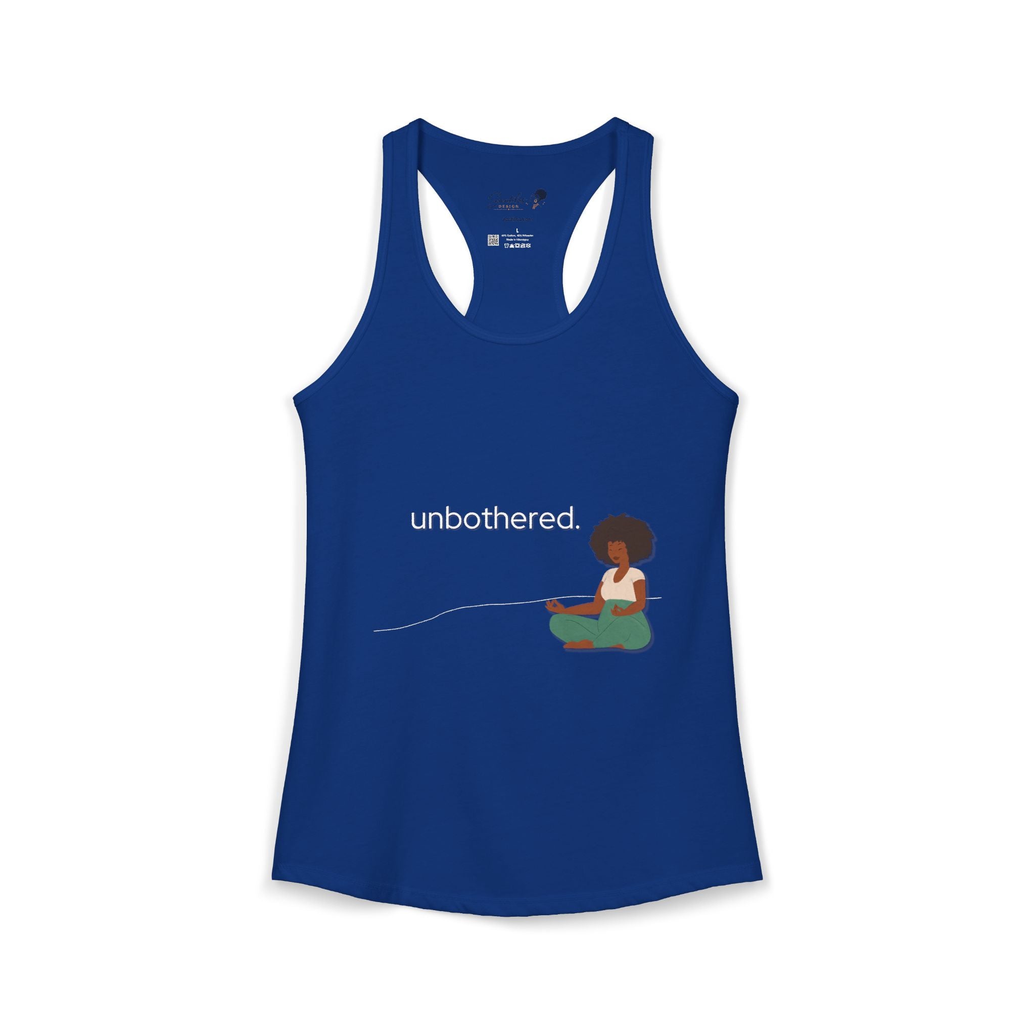 "Unbothered" Women's Ideal Racerback Tank