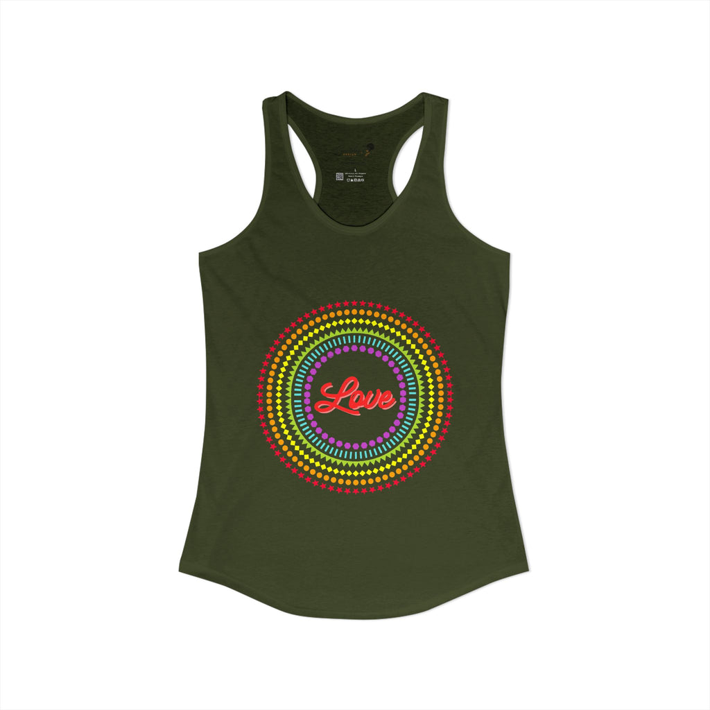 "Love" Women's Ideal Racerback Tank