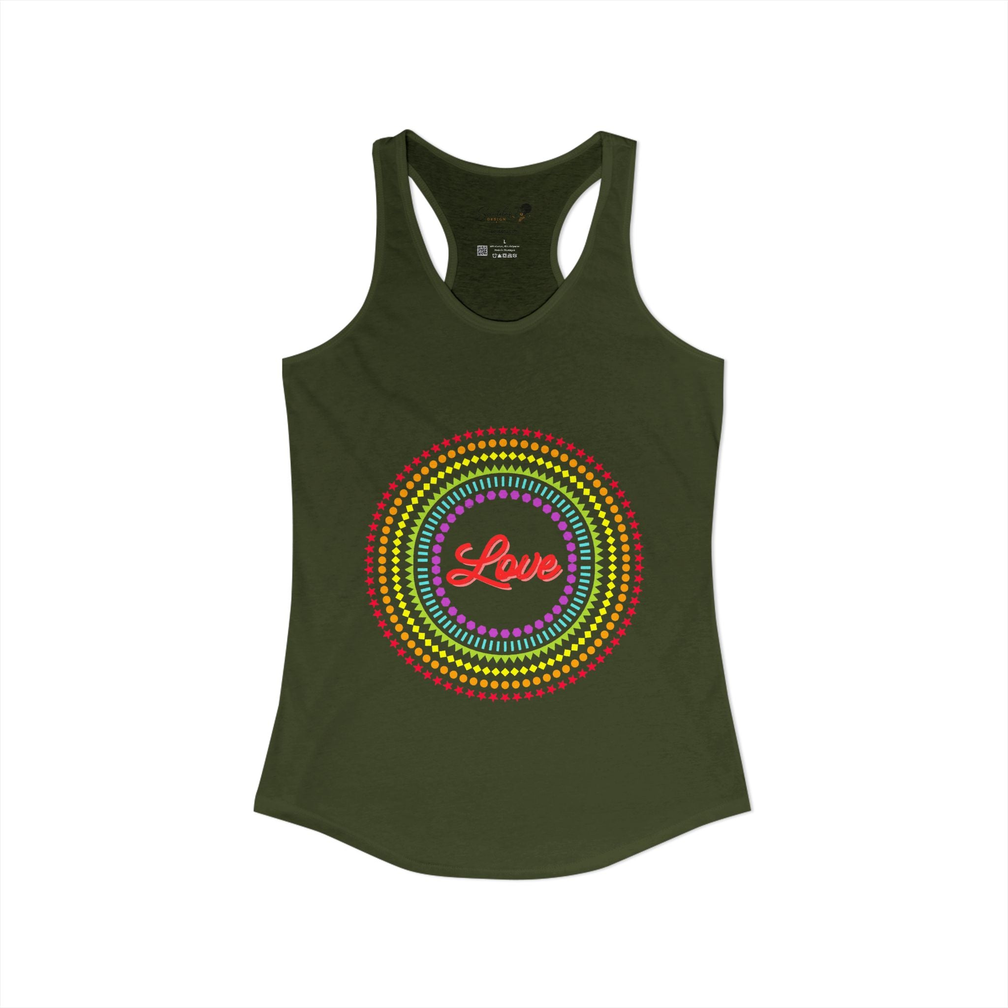 "Love" Women's Ideal Racerback Tank