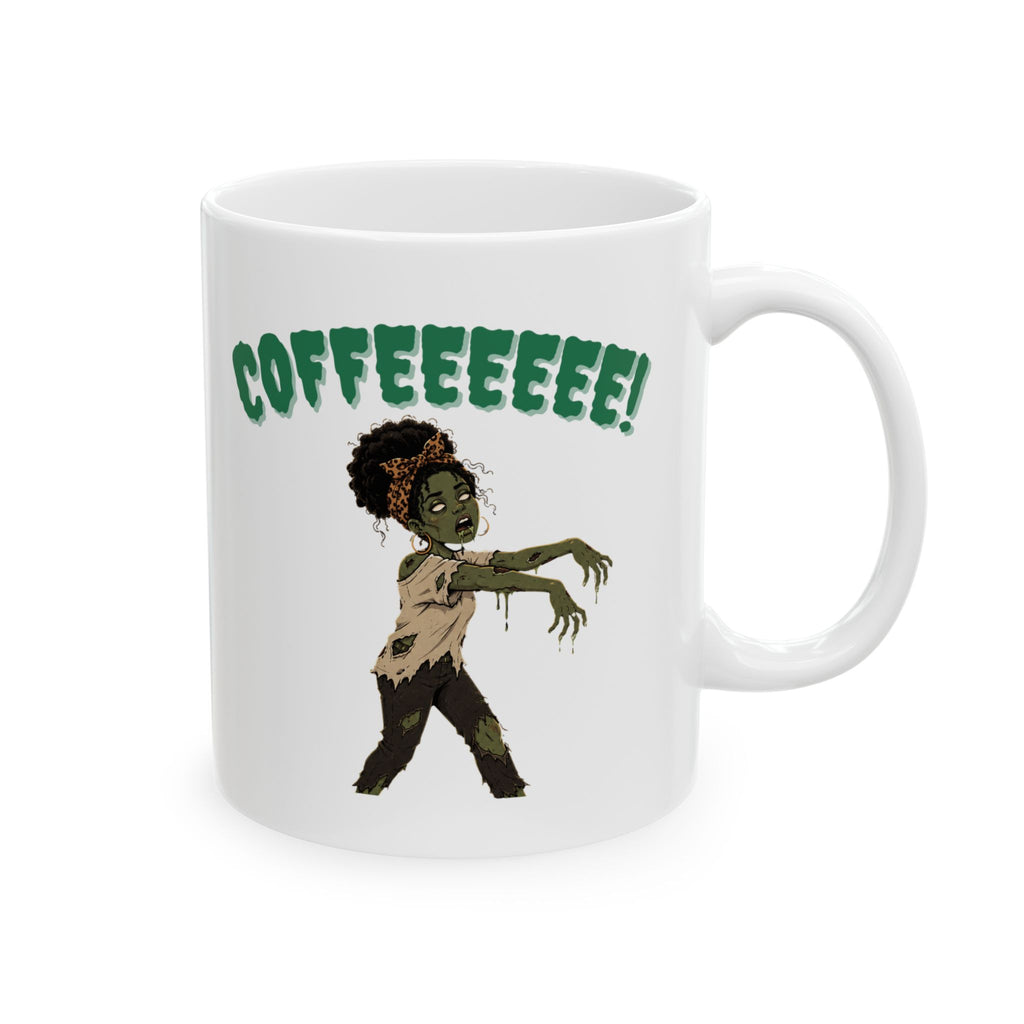 Coffeeee! Zombie Hands Ceramic Mug — Funny Coffee Cup (11oz)