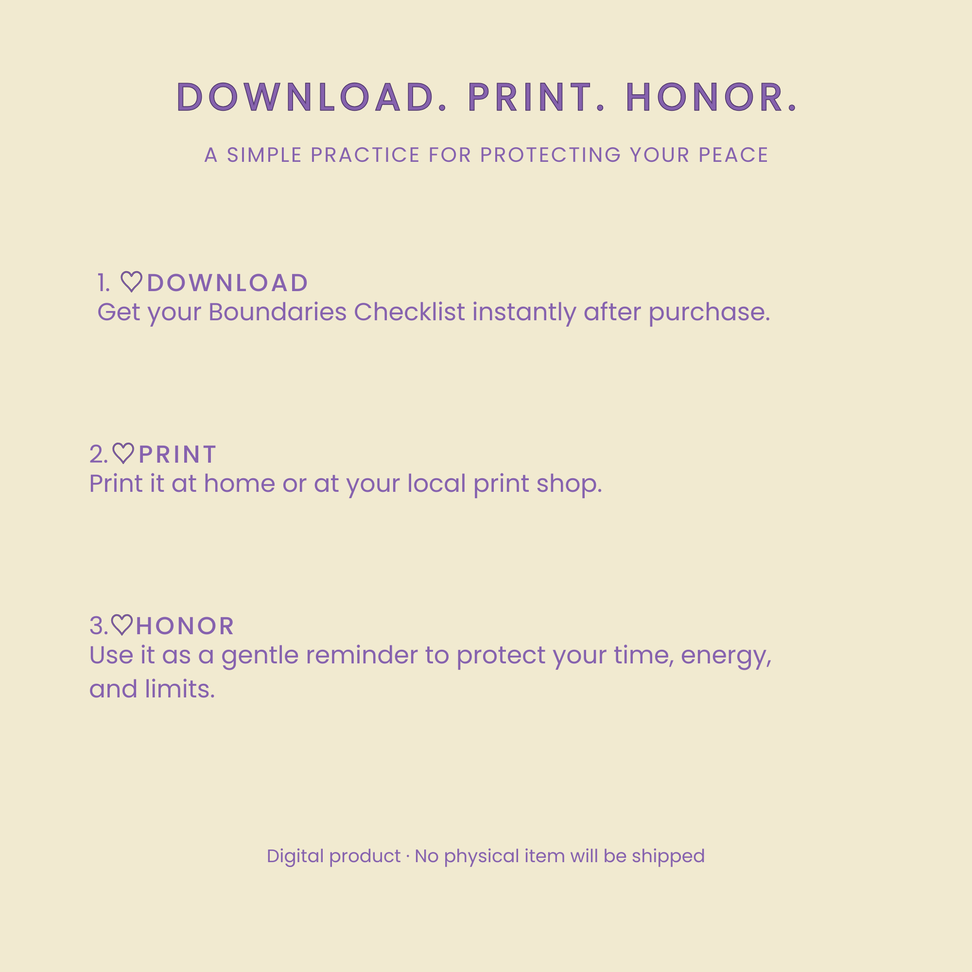 Boundaries Checklist