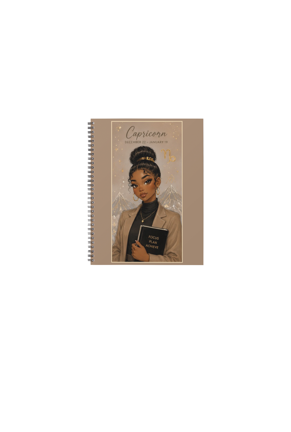 Capricorn Spiral Notebook (6in x 9in)