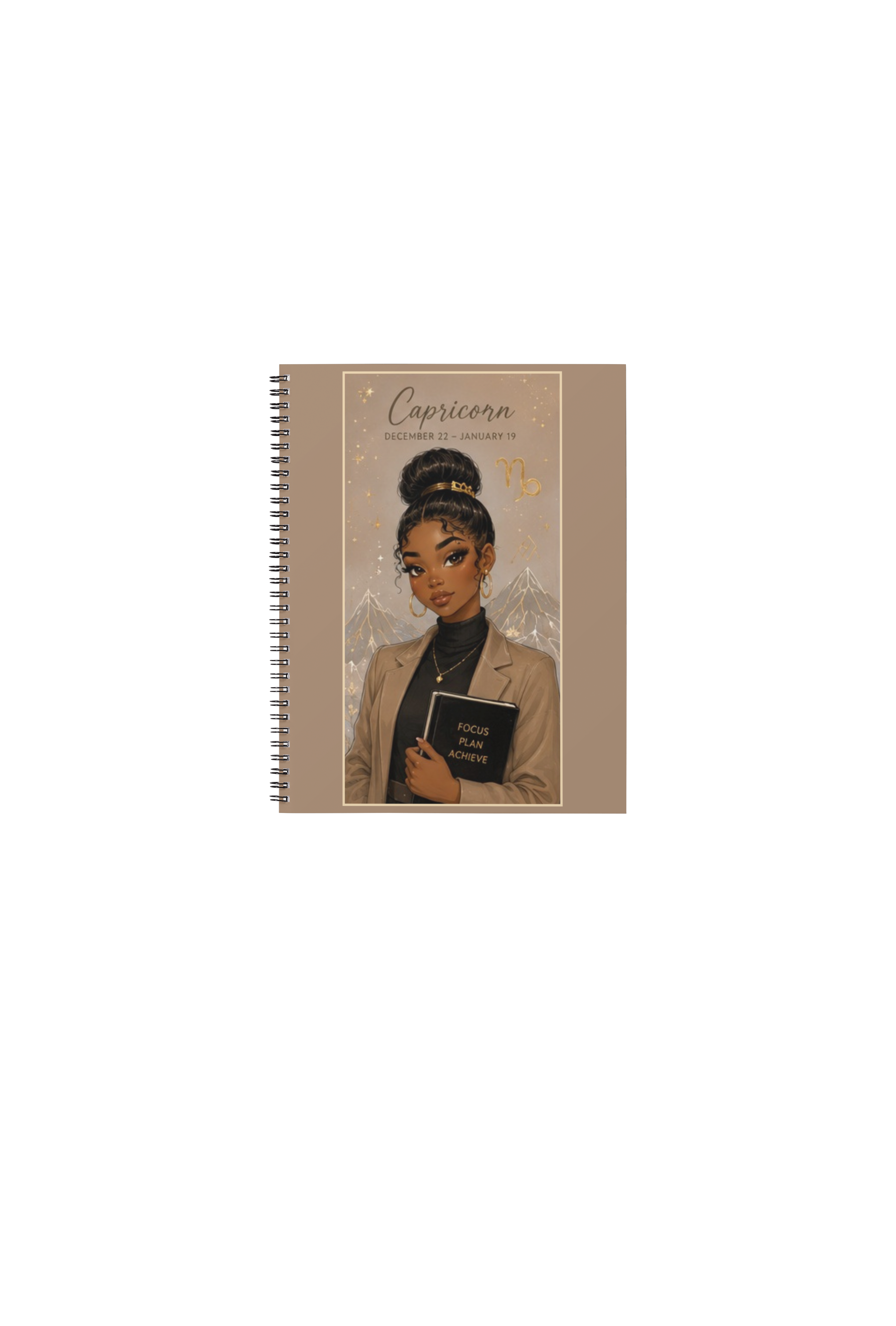Capricorn Spiral Notebook (6in x 9in)