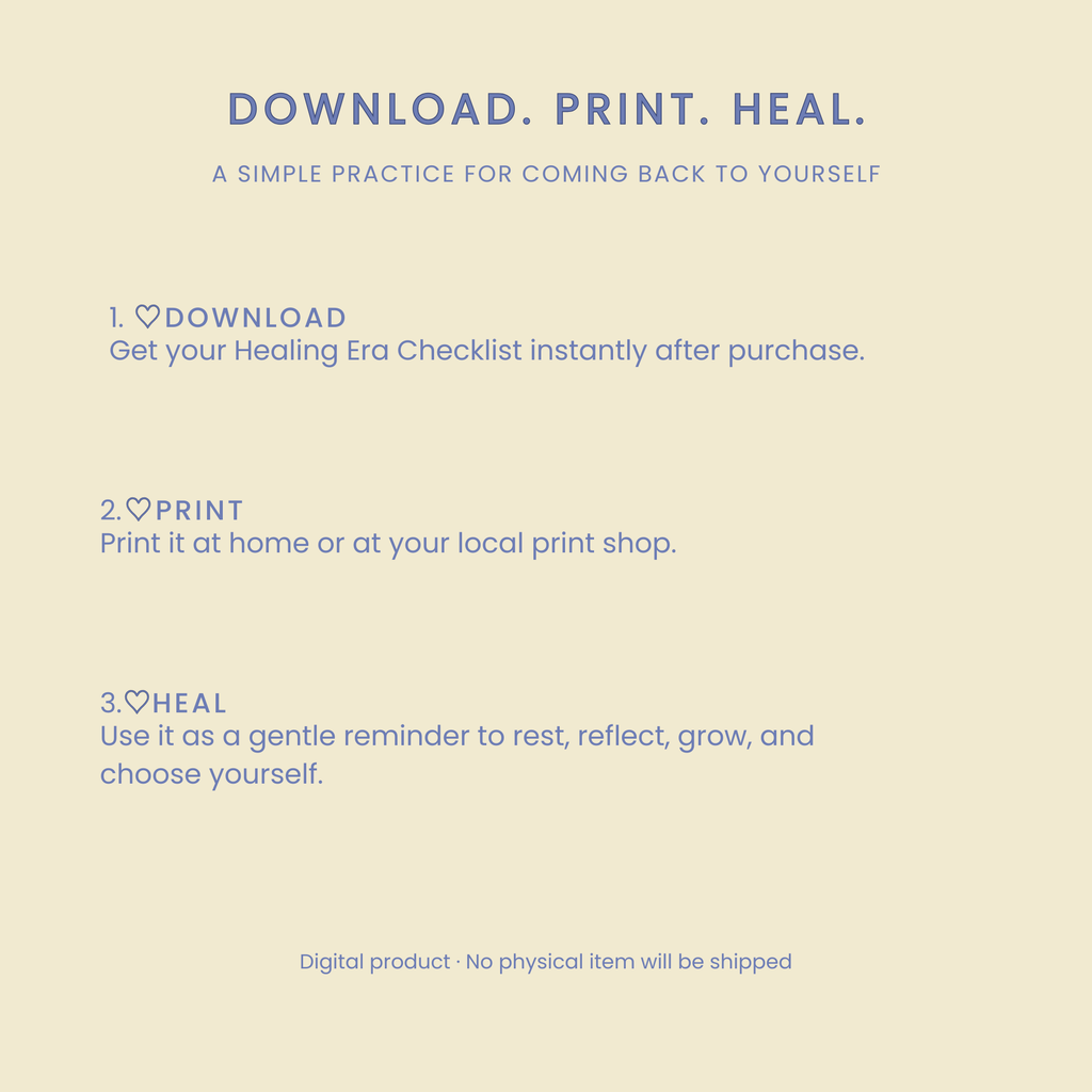 Healing Era Checklist