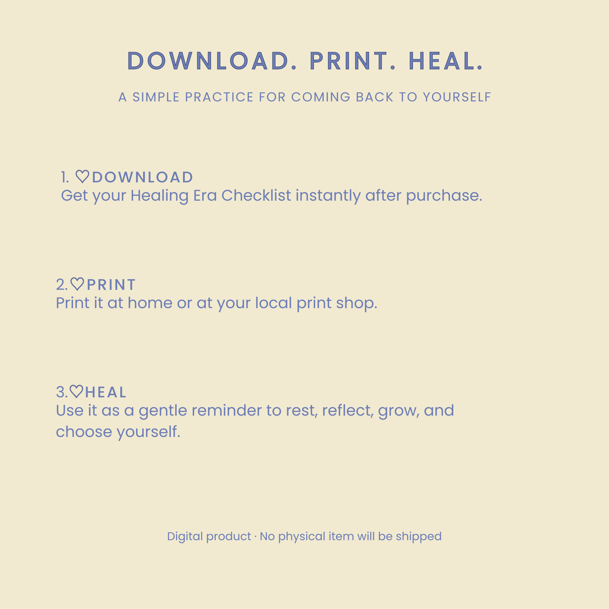 Healing Era Checklist